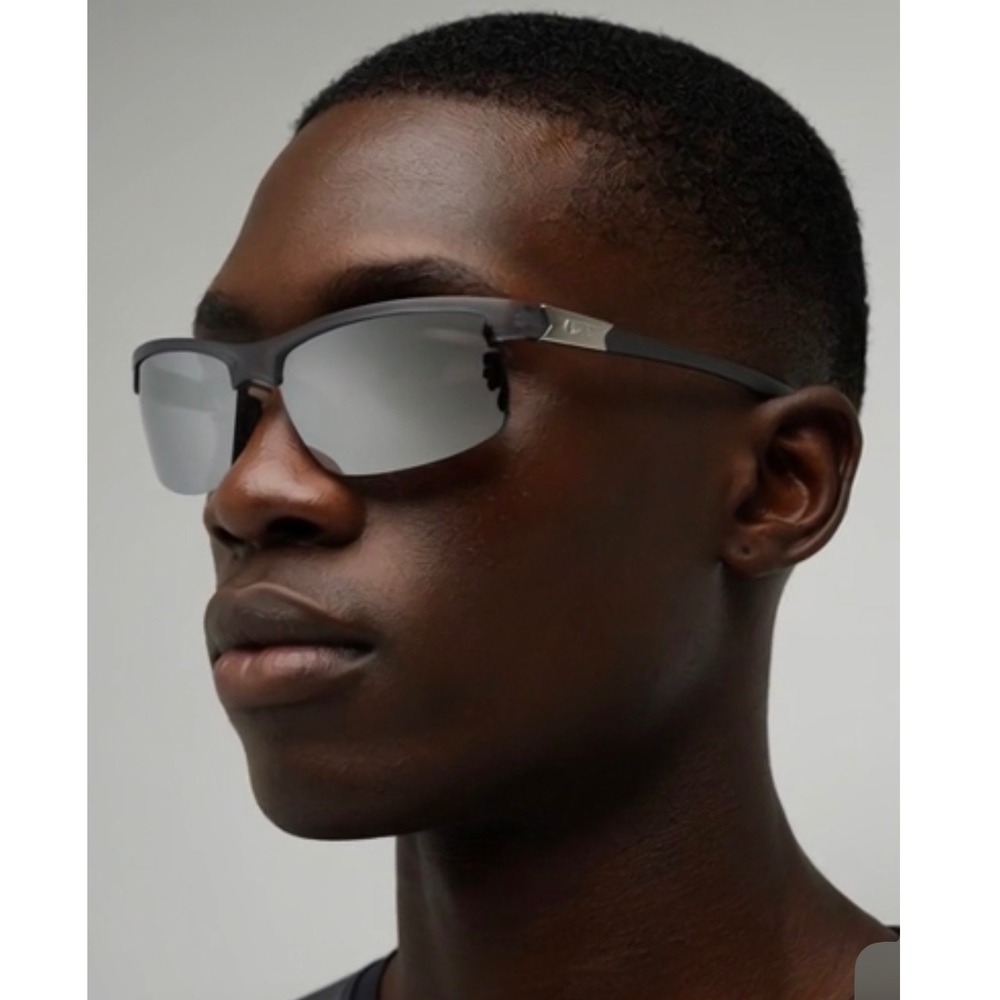 Gray Silver‎ Mirrored Lens Sunglasses Men's Sport Active Outdoors Lentes Gafas